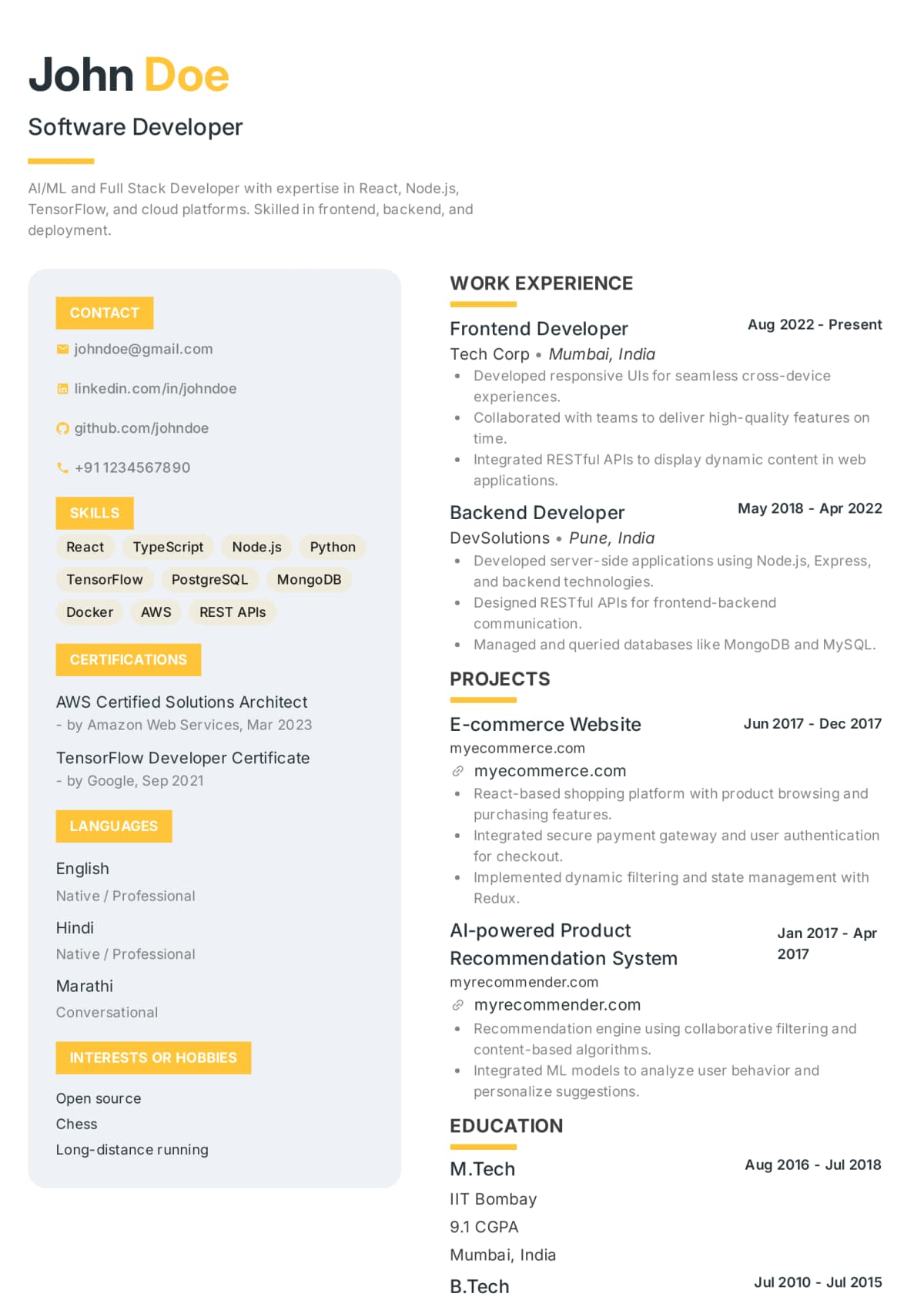 Abekus Innovative Flair Creative resume template