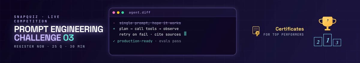 Prompt Engineering Challenge 3 — Agentic & Production Patterns banner