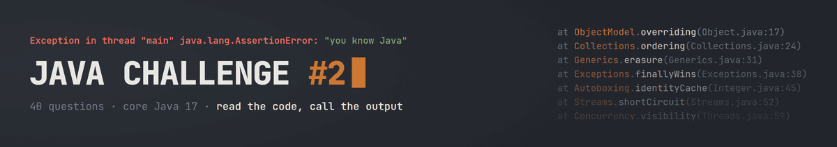 Java Challenge #2 banner