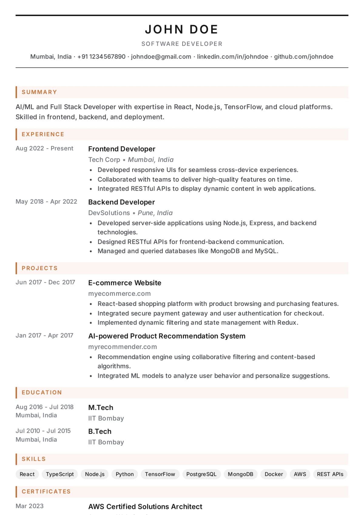 Abekus Letterhead Modern resume template