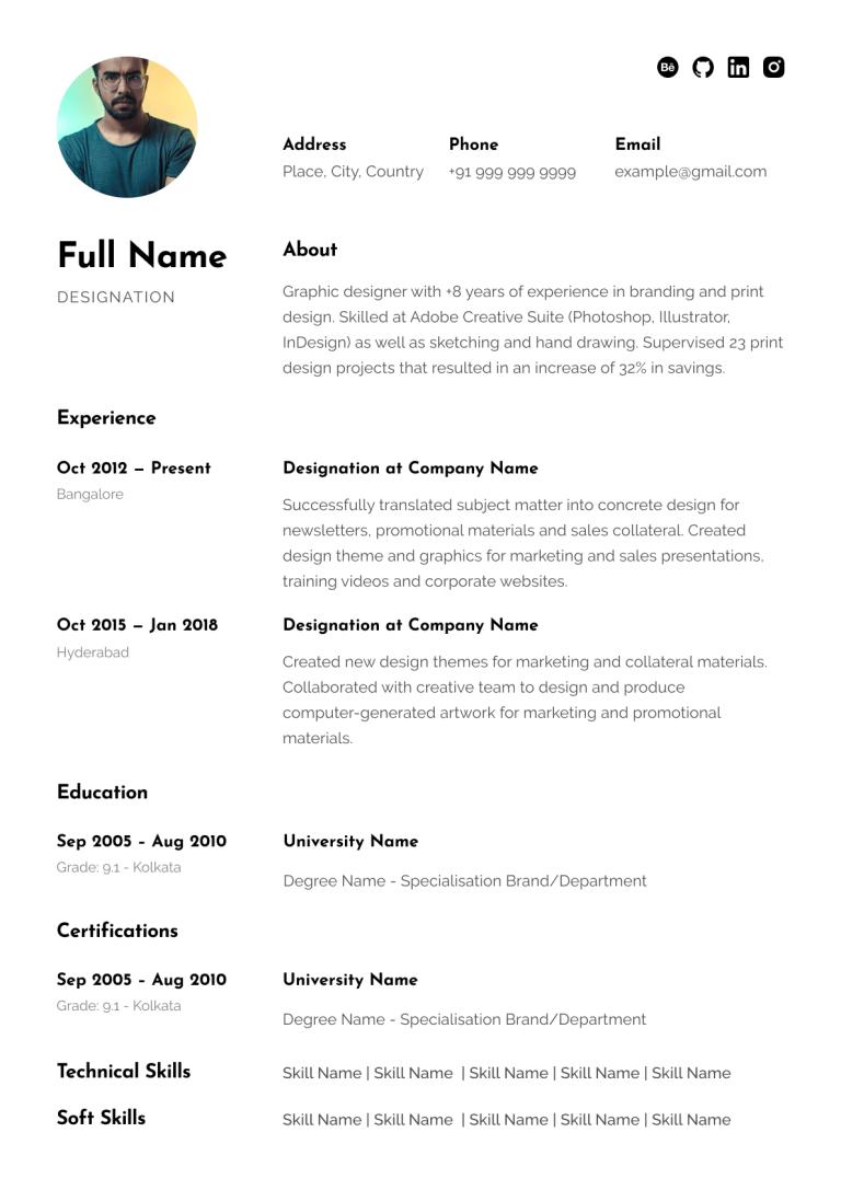 Abekus Resume Template 8